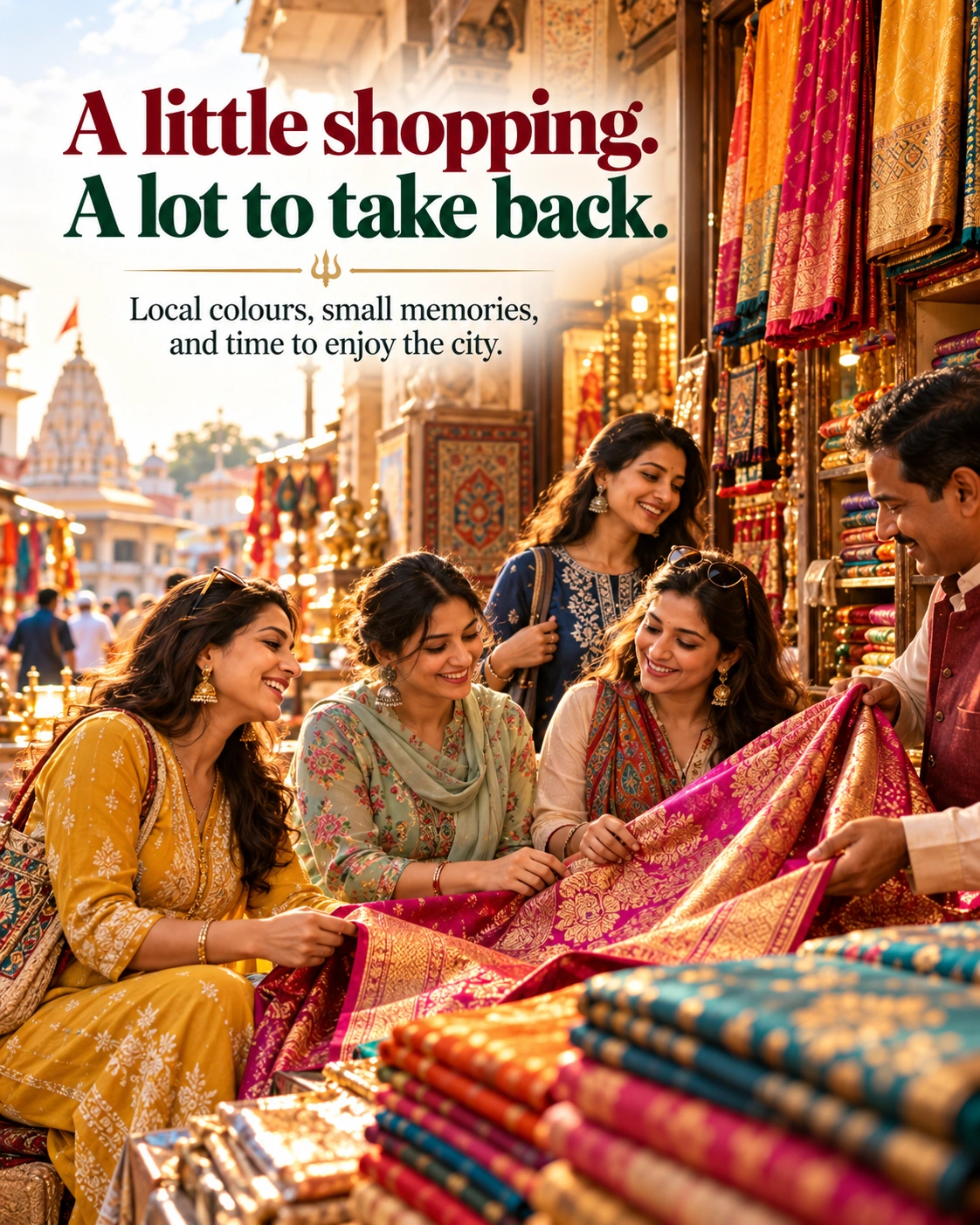 Maheshwari textiles during a Maheshwar visit